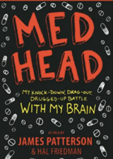 Med Head in red font - black background