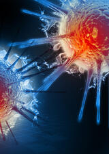 Virus on an abstract background