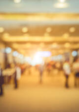 blurred image of an indoor market