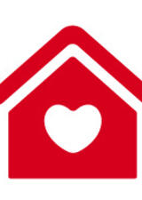 UC Red house with heart image