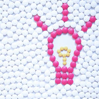Light bulb image made from tablets