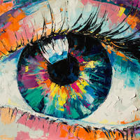 Artwork: painting of an eye