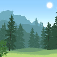 Illustration of forest