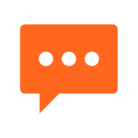 orange chat icon