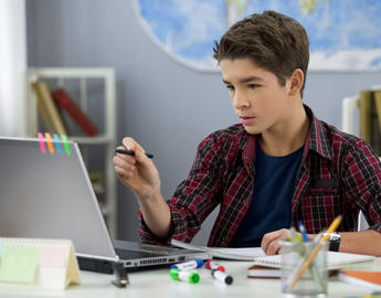 Child using computer