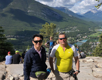 Visting Scientist hiking at Banff, 2019.