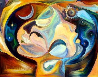 Abstract painting of the mind