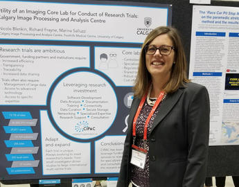 Nicole Blenkin presenting her poster at the 2017 Canadian Stroke Congress, Calgary, Alberta.