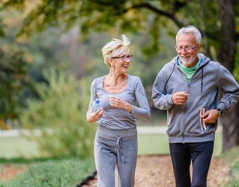 Elderly Couple Jogging