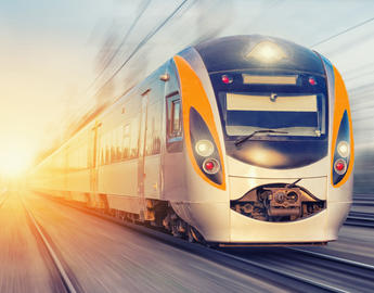 Photograph of high-speed train