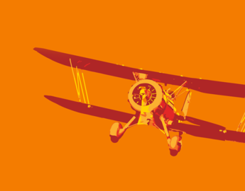 Illustration of biplane