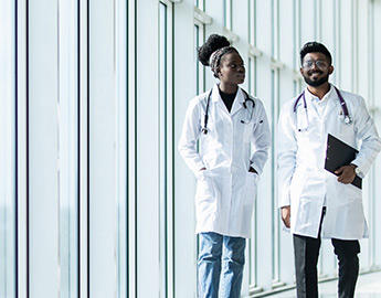 Doctors in a hallway