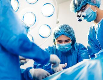 Doctors operating