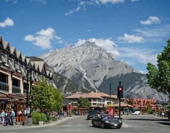 Banff downtown square