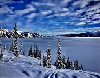 snowy mountains