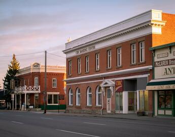 Buildings in the historic town of Nanton, Alberta