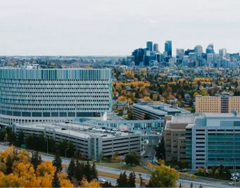 Arial view of the University of Calgary Foothills Medical Campus