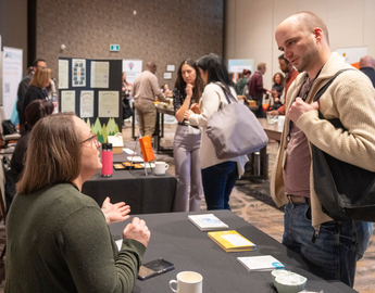 research booth at cabin fever