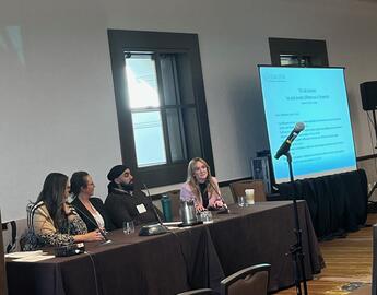 Abhi participating in a dicussion session on Sex and Gender at the 2025 CCNA meeting in Calgary